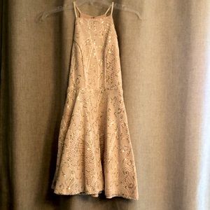 Gold/cream dress